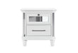 MARCO METALLIC WHITE NIGHTSTAND - Furniture Stars (Chicago, IL)