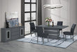 MONACO DARK GREY DINING TABLE AND 4 MONACO DARK GREY DINING CHAIRS - Furniture Stars (Chicago, IL)