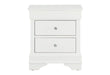 POMPEI METALLIC WHITE NIGHTSTAND - Furniture Stars (Chicago, IL)