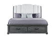 ROWAN GREY STORAGE KING BED - Furniture Stars (Chicago, IL)