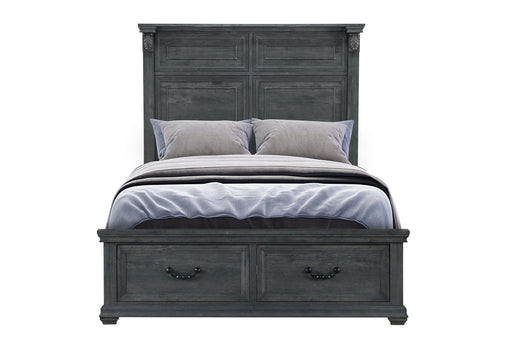 TATUM GREY QUEEN BED WITH STORAGE - Furniture Stars (Chicago, IL)