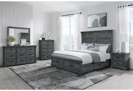 TATUM GREY FULL BED GROUP WITH STORAGE - Furniture Stars (Chicago, IL)