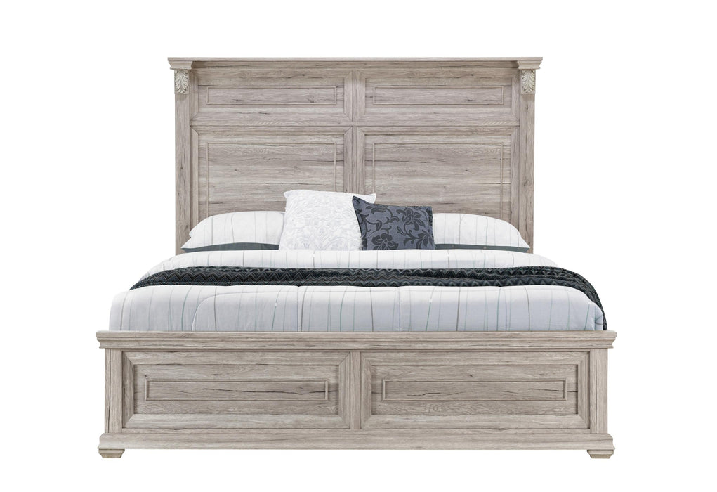 TATUM NATURAL KING BED WITHOUT STORAGE - Furniture Stars (Chicago, IL)