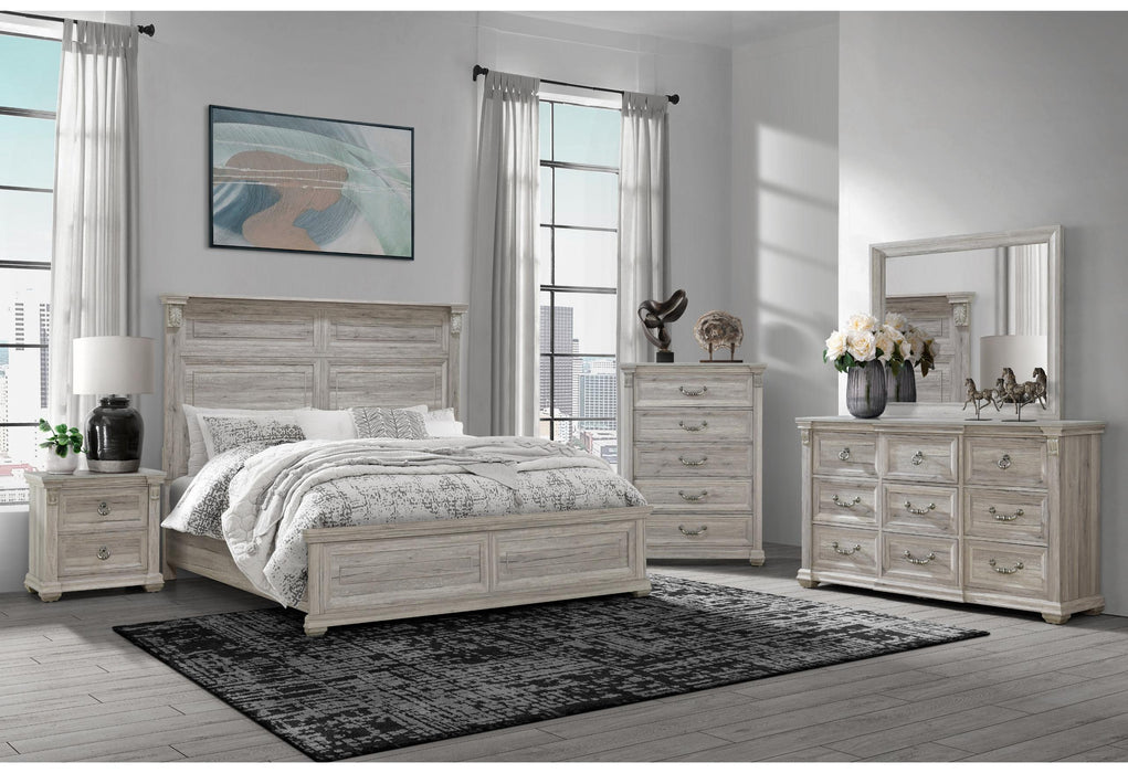 TATUM NATURAL KING BED GROUP WITHOUT STORAGE - Furniture Stars (Chicago, IL)
