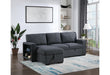 U0202 DARK GREY REVERSIBLE PULL OUT SOFA BED - Furniture Stars (Chicago, IL)
