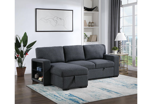 U0202 DARK GREY REVERSIBLE PULL OUT SOFA BED - Furniture Stars (Chicago, IL)
