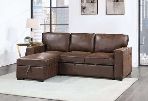 U0203 COFFEE REVERSIBLE PULL OUT SOFA BED - Furniture Stars (Chicago, IL)