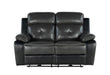 U5050 BLANCHE CHARCOAL/BLACK POWER RECLINING LOVESEAT - Furniture Stars (Chicago, IL)