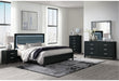REID BLACK KING BED WITH LED - Furniture Stars (Chicago, IL)