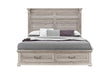 TATUM NATURAL KING BED WITH STORAGE - Furniture Stars (Chicago, IL)