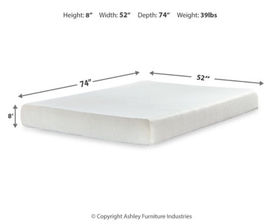 Chime 8 Inch Memory Foam Mattress in a Box - Furniture Stars (Chicago, IL)