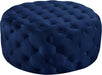 Addison Navy Velvet Ottoman/Bench image