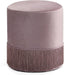 Teddy Pink Velvet Ottoman/Stool image