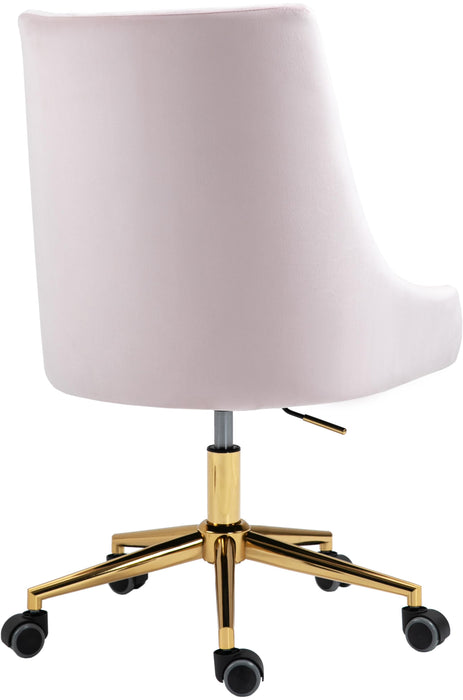 Karina Pink Velvet Office Chair