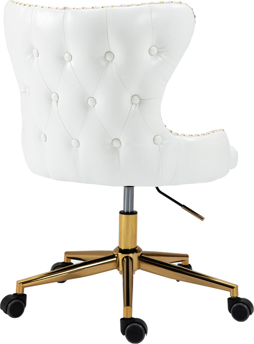 Hendrix White Faux Leather Office Chair