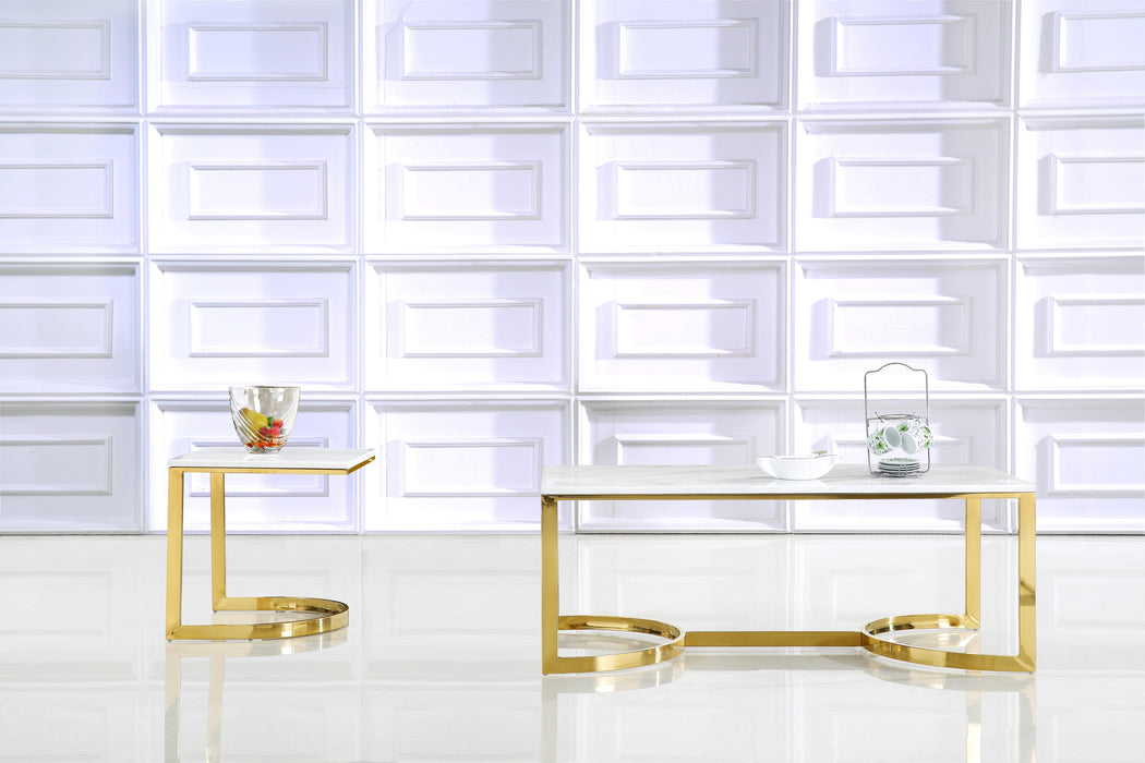 London Gold End Table - Furniture Stars (Chicago, IL)