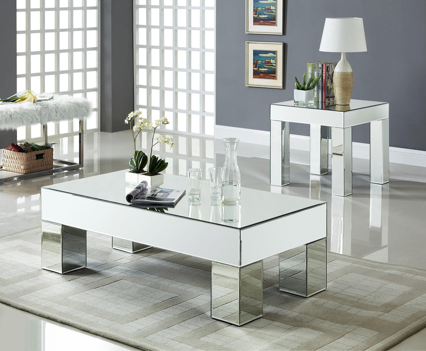 Lainy Mirrored End Table - Furniture Stars (Chicago, IL)