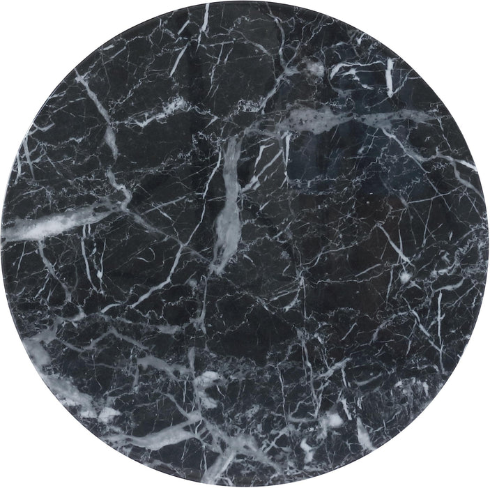 Omni Black Faux Marble End Table