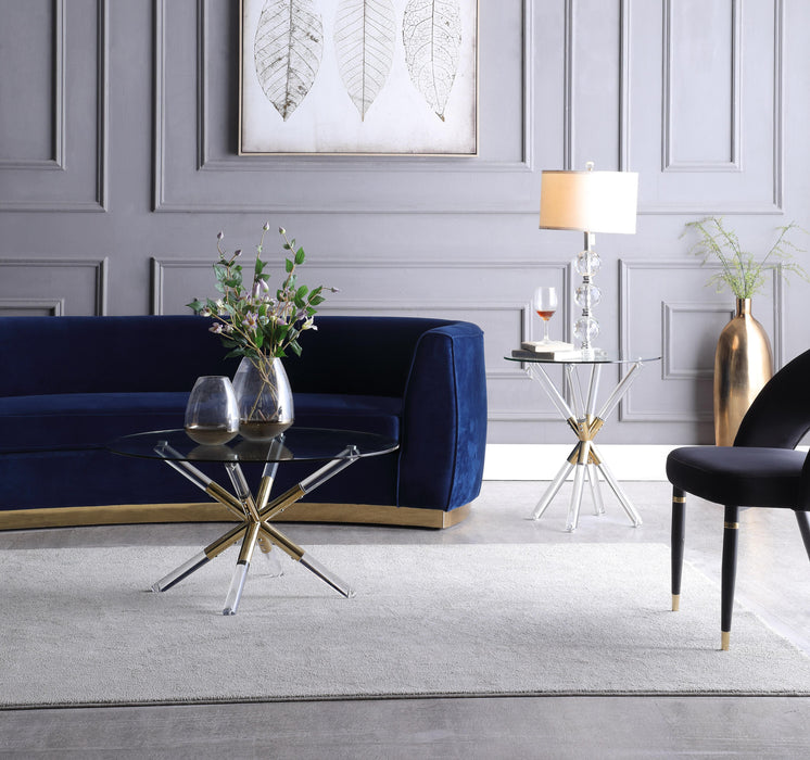 Mercury Acrylic/Gold End Table - Furniture Stars (Chicago, IL)