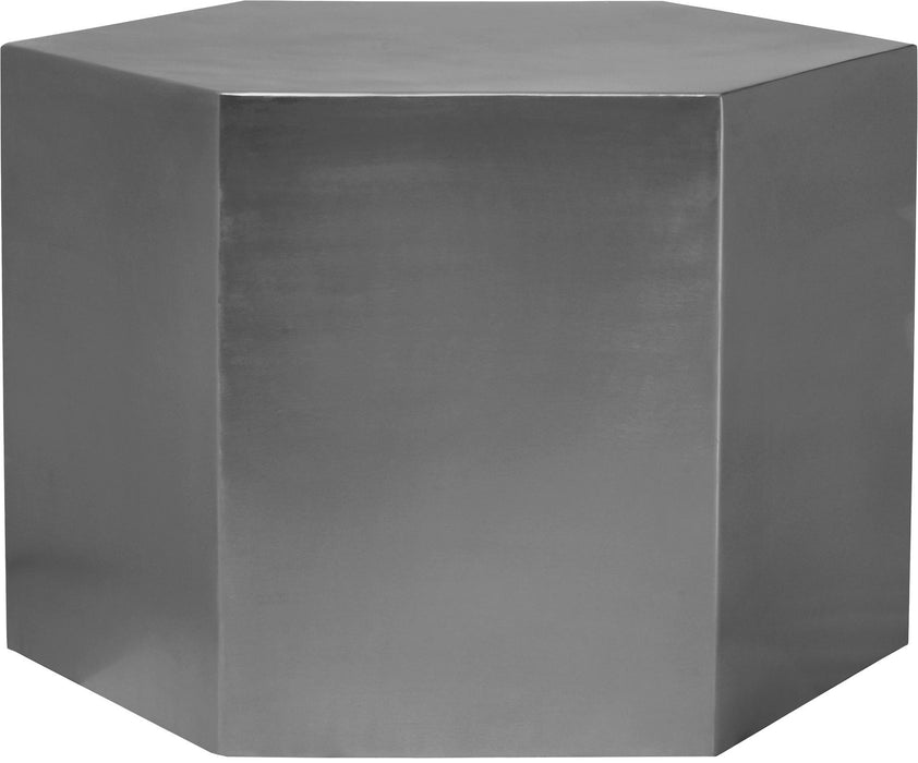 Hexagon Brushed Chrome Coffee Table