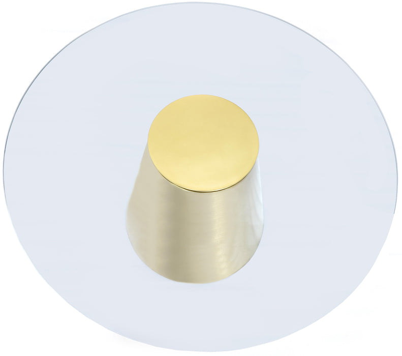 Glassimo Brushed Gold End Table - Furniture Stars (Chicago, IL)