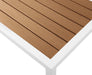 Nizuc Brown manufactured wood Outdoor Patio Aluminum End Table - Furniture Stars (Chicago, IL)