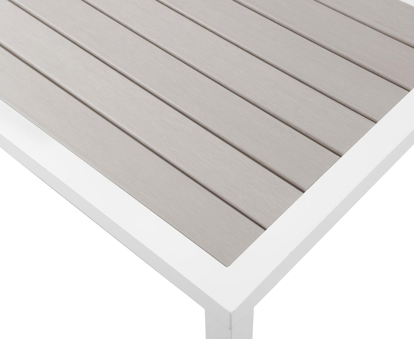 Nizuc Grey manufactured wood Outdoor Patio Aluminum End Table - Furniture Stars (Chicago, IL)