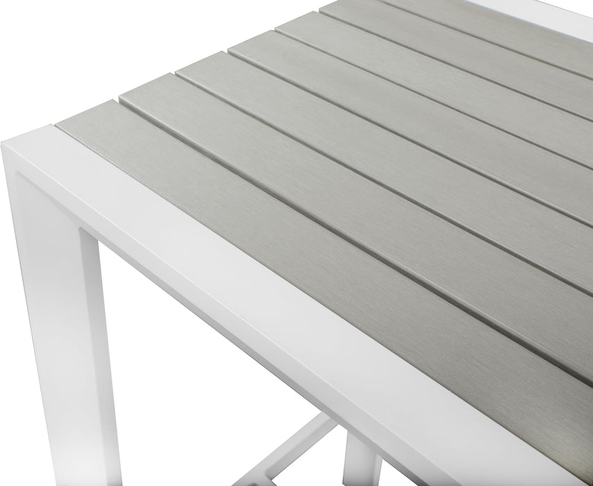 Nizuc Grey manufactured wood Outdoor Patio Aluminum Square Bar Table - Furniture Stars (Chicago, IL)