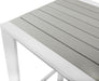 Nizuc Grey manufactured wood Outdoor Patio Aluminum Square Bar Table - Furniture Stars (Chicago, IL)