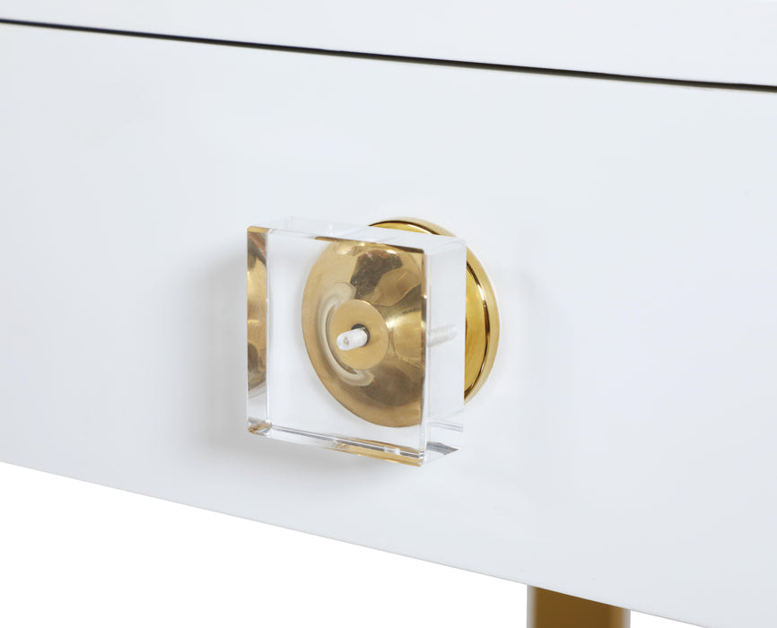 Victoria White / Gold Desk/Console - Furniture Stars (Chicago, IL)