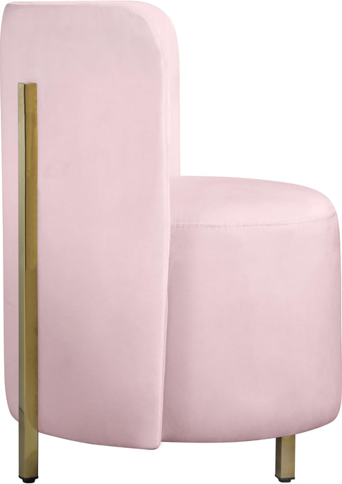 Rotunda Pink Velvet Accent Chair