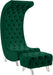 Crescent Green Velvet Ottoman - Furniture Stars (Chicago, IL)