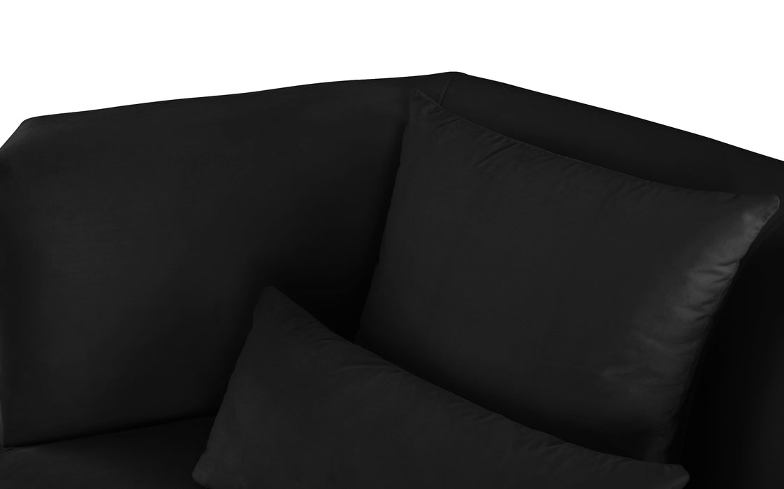 Marquis Black Velvet Sofa - Furniture Stars (Chicago, IL)