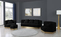 Marquis Black Velvet Sofa - Furniture Stars (Chicago, IL)