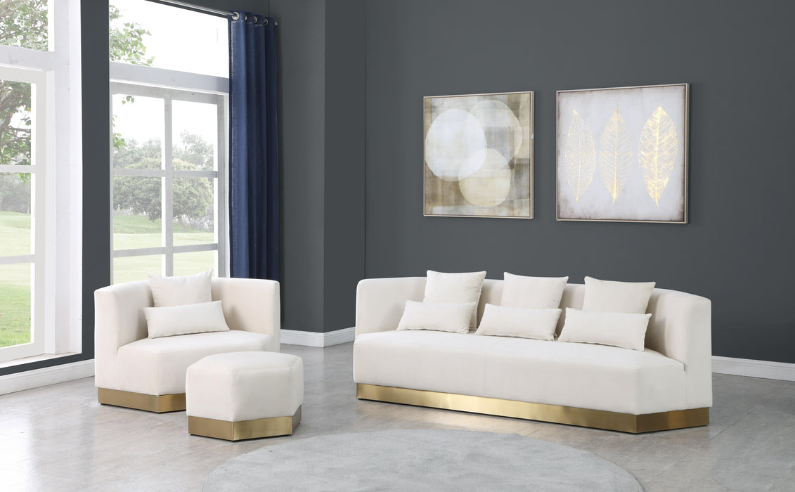 Marquis Cream Velvet Sofa - Furniture Stars (Chicago, IL)