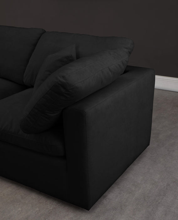 Plush Black Velvet Standard Cloud Modular Sectional - Furniture Stars (Chicago, IL)