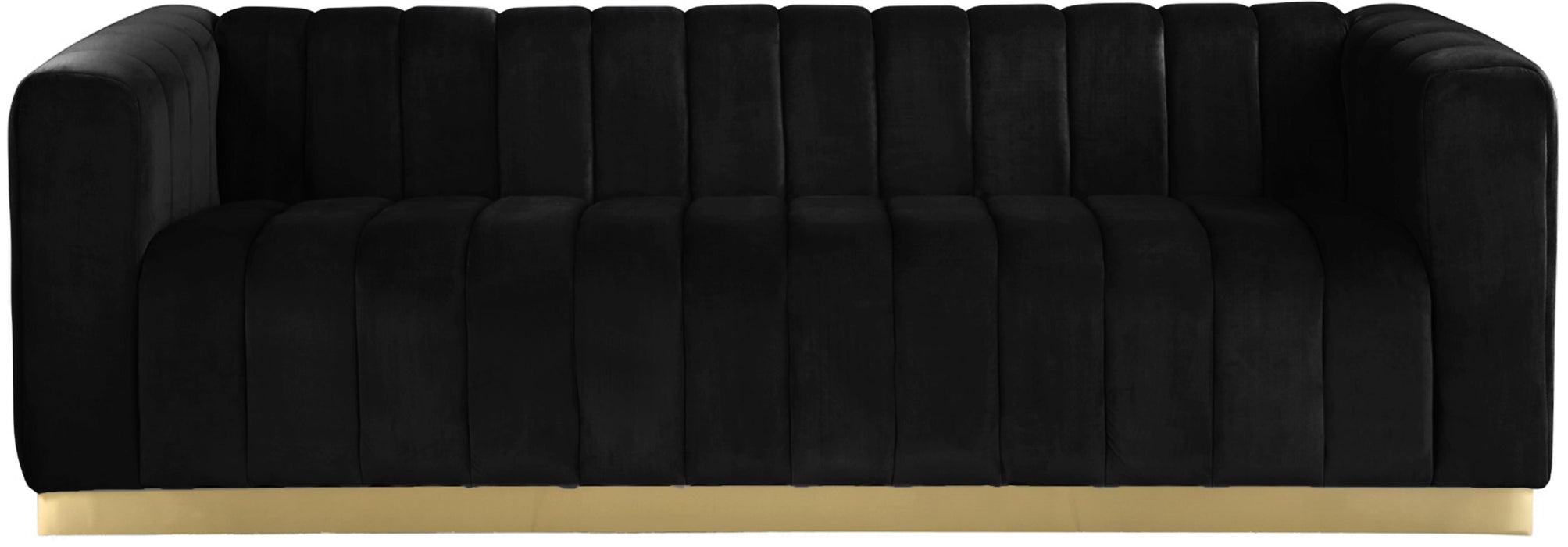 Marlon Black Velvet Sofa - Furniture Stars (Chicago, IL)