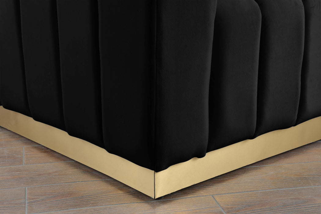 Marlon Black Velvet Sofa - Furniture Stars (Chicago, IL)