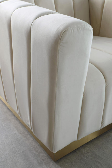 Marlon Cream Velvet Sofa - Furniture Stars (Chicago, IL)