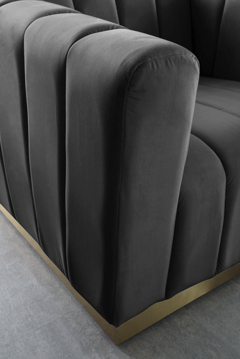 Marlon Grey Velvet Chair