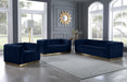Marlon Navy Velvet Loveseat - Furniture Stars (Chicago, IL)