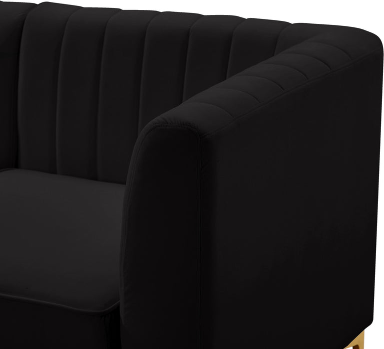 Alina Black Velvet Modular Sectional - Furniture Stars (Chicago, IL)