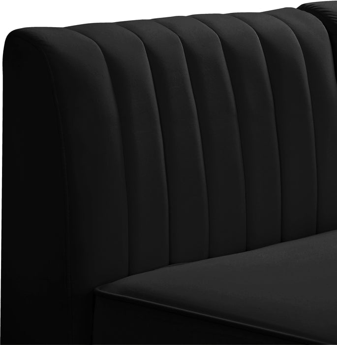 Alina Black Velvet Modular Sectional - Furniture Stars (Chicago, IL)