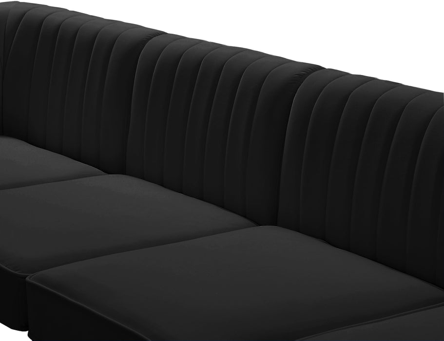 Alina Black Velvet Modular Sectional - Furniture Stars (Chicago, IL)