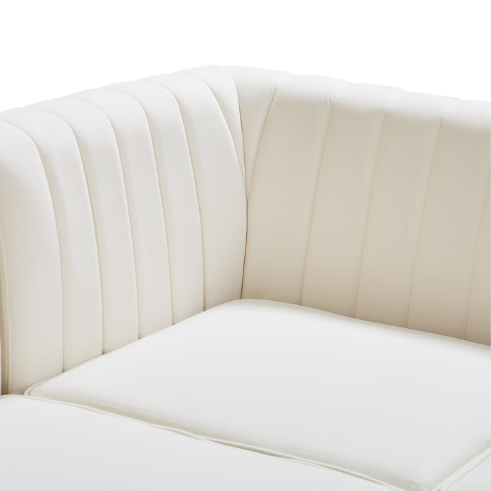Alina Cream Velvet Modular Sectional - Furniture Stars (Chicago, IL)