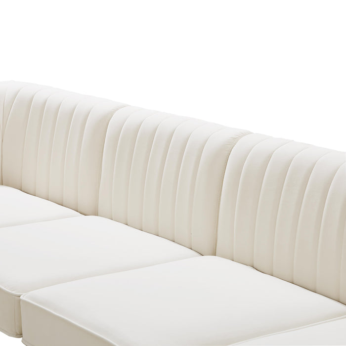 Alina Cream Velvet Modular Sectional - Furniture Stars (Chicago, IL)