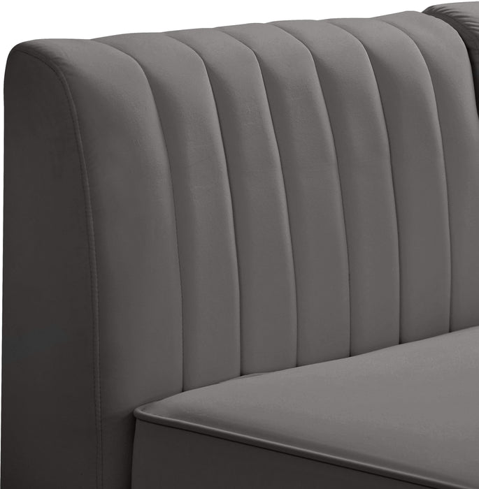 Alina Grey Velvet Modular Sectional - Furniture Stars (Chicago, IL)