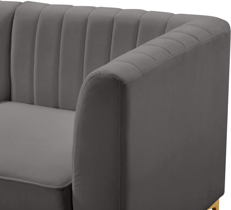 Alina Grey Velvet Modular Sectional - Furniture Stars (Chicago, IL)