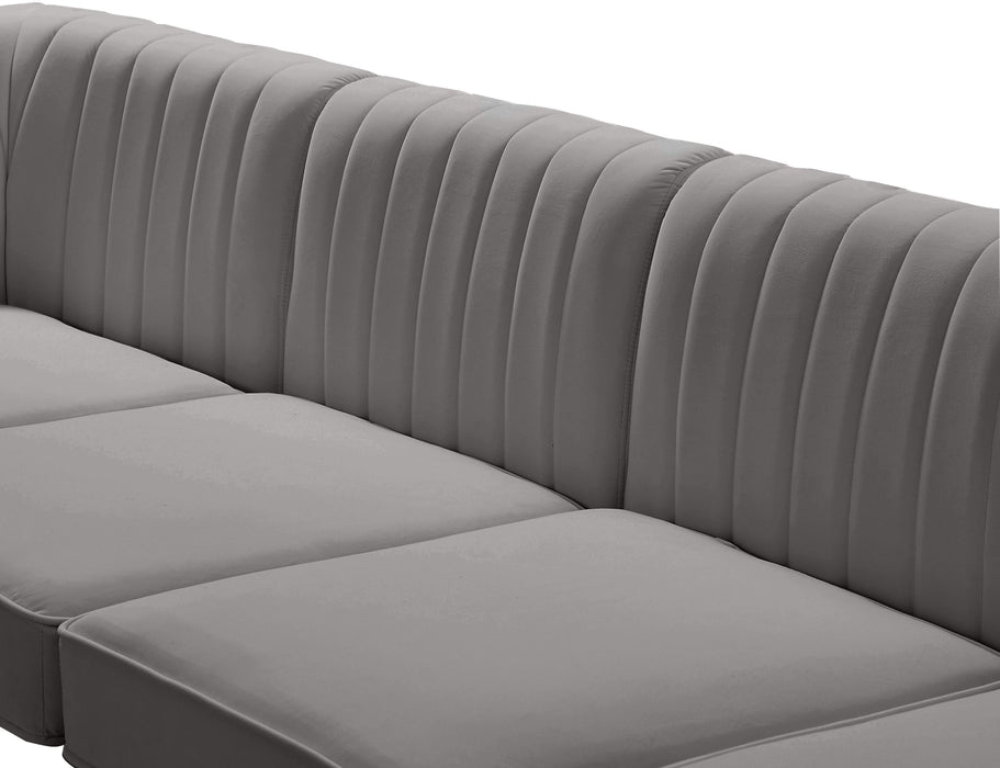 Alina Grey Velvet Modular Sectional - Furniture Stars (Chicago, IL)