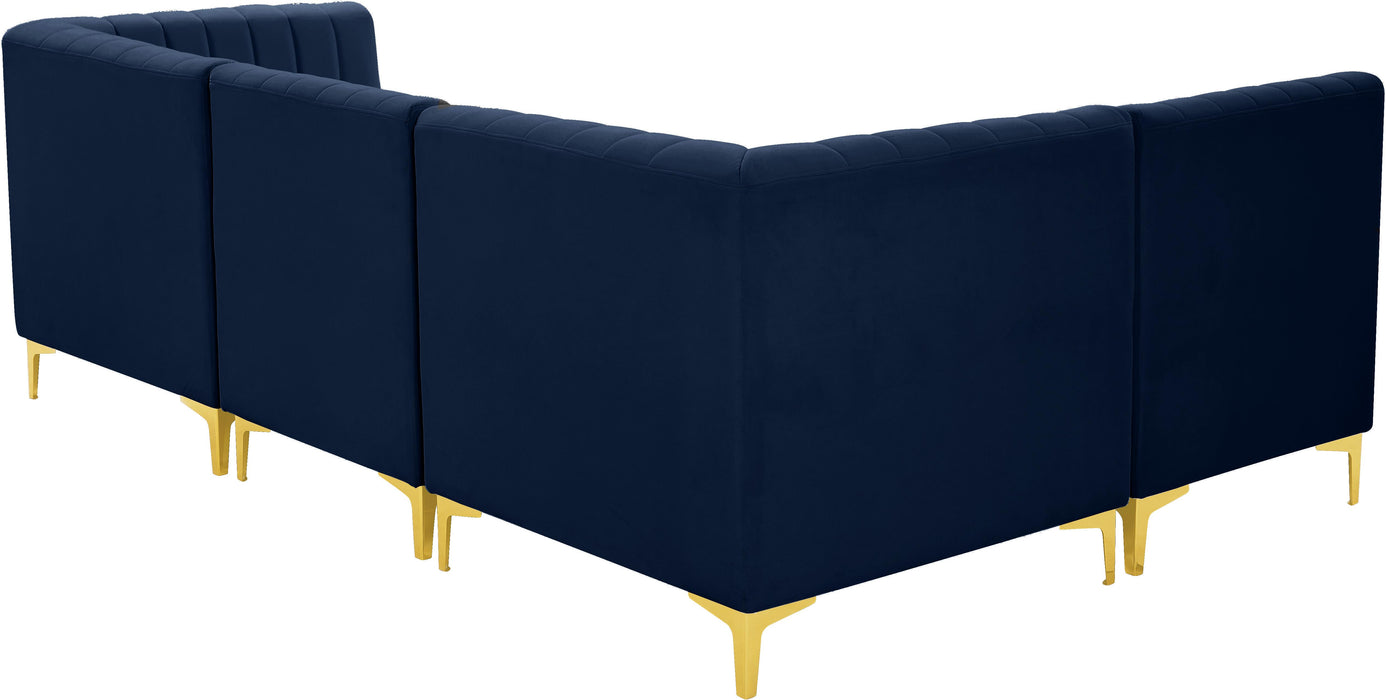 Alina Navy Velvet Modular Sectional